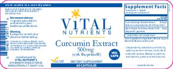 Vital Nutrients Curcumin Extract 500 mg - supplement