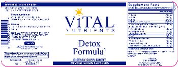 Vital Nutrients Detox Formula - supplement