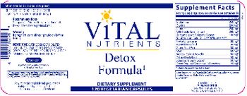 Vital Nutrients Detox Formula - supplement