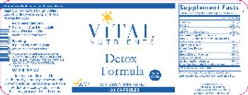 Vital Nutrients Detox Formula - supplement