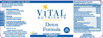 Vital Nutrients Detox Formula - supplement