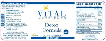 Vital Nutrients Detox Formula - supplement