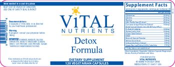 Vital Nutrients Detox Formula - supplement