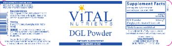 Vital Nutrients DGL Powder - supplement