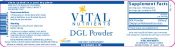 Vital Nutrients DGL Powder - supplement