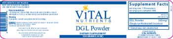 Vital Nutrients DGL Powder - supplement