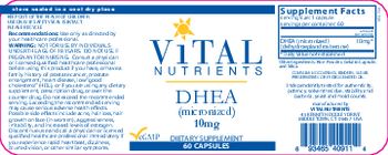 Vital Nutrients DHEA 10 mg - supplement