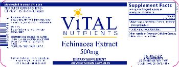 Vital Nutrients Echinacea Extract 500 mg - supplement