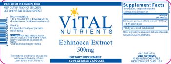 Vital Nutrients Echinacea Extract 500 mg - supplement
