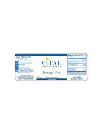 Vital Nutrients Energy Plus - supplement