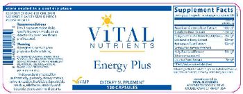 Vital Nutrients Energy Plus - supplement