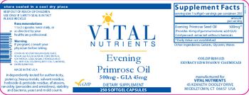 Vital Nutrients Evening Primrose Oil 500 mg - supplement