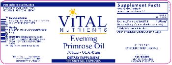 Vital Nutrients Evening Primrose Oil 500 mg - supplement