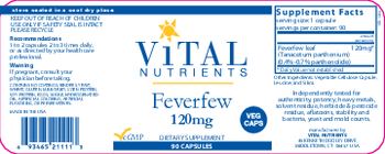 Vital Nutrients Feverfew 120 mg - supplement