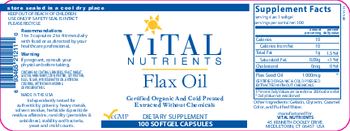 Vital Nutrients Flax Oil - supplement