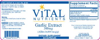 Vital Nutrients Garlic Extract 300 mg - supplement