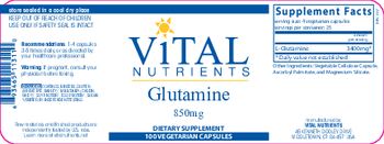 Vital Nutrients Glutamine 850 mg - supplement