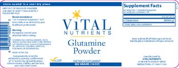 Vital Nutrients Glutamine Powder - supplement