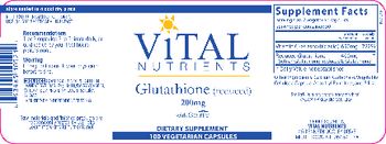Vital Nutrients Glutathione 200 mg - supplement