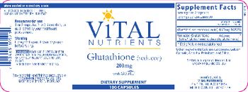 Vital Nutrients Glutathione 200 mg - supplement