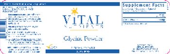 Vital Nutrients Glycine Powder - supplement