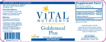 Vital Nutrients Goldenseal Plus - supplement