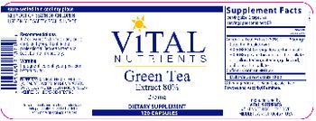 Vital Nutrients Green Tea Extract 80% 275 mg - supplement