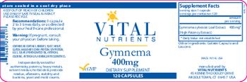 Vital Nutrients Gymnema 400 mg - supplement