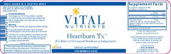 Vital Nutrients Heartburn Tx - supplement