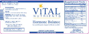 Vital Nutrients Hormone Balance - supplement