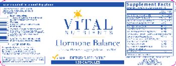 Vital Nutrients Hormone Balance - supplement