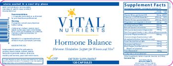 Vital Nutrients Hormone Balance - supplement