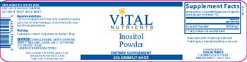 Vital Nutrients Inositol Powder - supplement