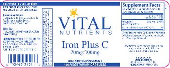 Vital Nutrients Iron Plus C - supplement