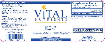 Vital Nutrients K2-7 - supplement