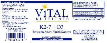 Vital Nutrients K2-7 + D3 - supplement