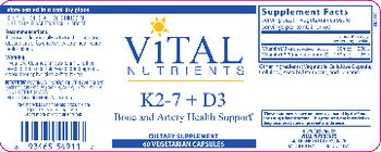 Vital Nutrients K2-7 + D3 - supplement