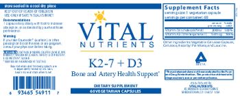 Vital Nutrients K2-7 + D3 - supplement