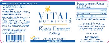 Vital Nutrients Kava Extract 250 mg - supplement