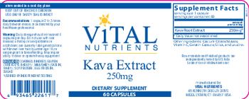 Vital Nutrients Kava Extract 250 mg - supplement