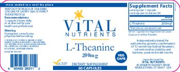 Vital Nutrients L-Theanine 200 mg - supplement