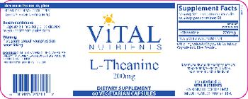 Vital Nutrients L-Theanine 200 mg - supplement