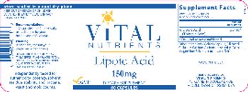 Vital Nutrients Lipoic Acid 150 mg - supplement