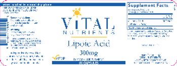 Vital Nutrients Lipoic Acid 300 mg - supplement