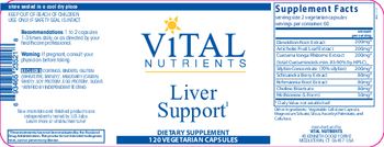 Vital Nutrients Liver Support - supplement