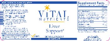 Vital Nutrients Liver Support - supplement