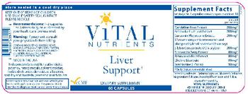 Vital Nutrients Liver Support - supplement