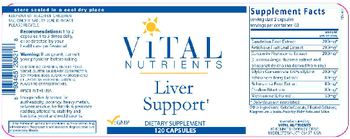 Vital Nutrients Liver Support - supplement