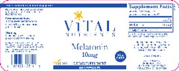 Vital Nutrients Melatonin 10 mg - supplement