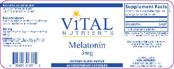 Vital Nutrients Melatonin 3 mg - supplement